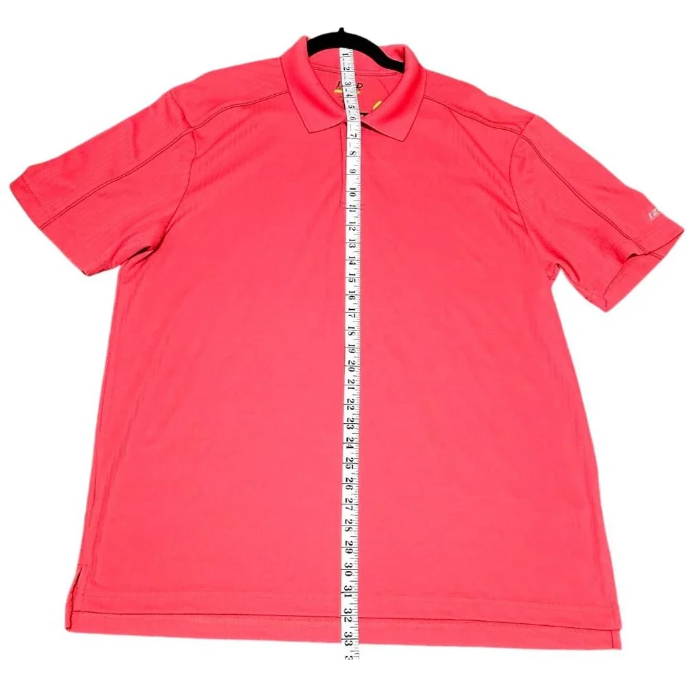Izod‎ Men's Cool FX Performance Polo Shirt L/G Salmon - Picture 14 of 16
